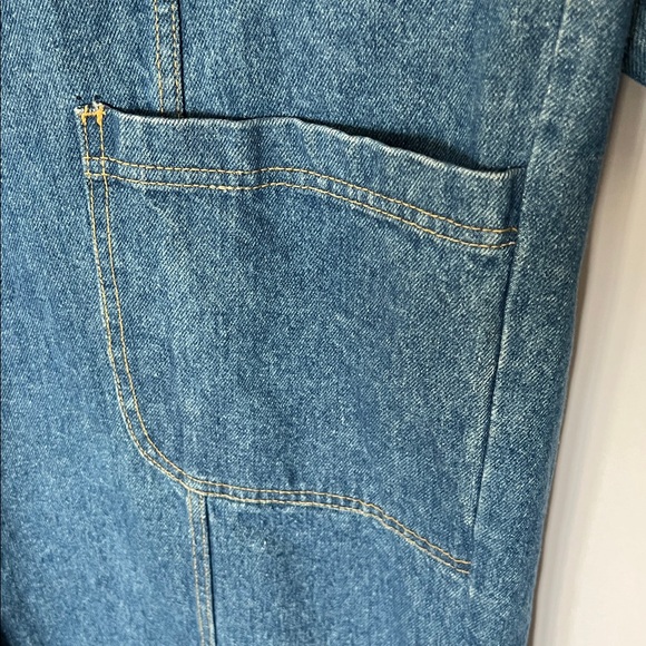 Cherokee Vintage 80’s Oversized Denim Duster Trench Coat Jacket USA made M - Picture 4 of 13